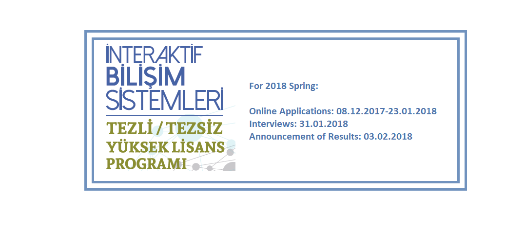 İnteraktif Bilişim Sistemleri Yüksek Lisans Programı